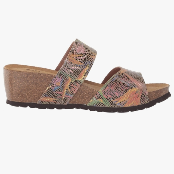 ‼️SOLD‼️🌟NIB🌟 Spring Step Barnabas Leather Slide, Beige Multi, Sz 6.5, EU 37 - Picture 3 of 13